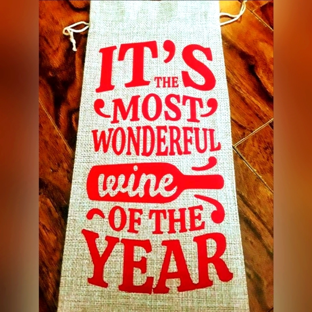 Burlap Jute Custom Wine Bag
